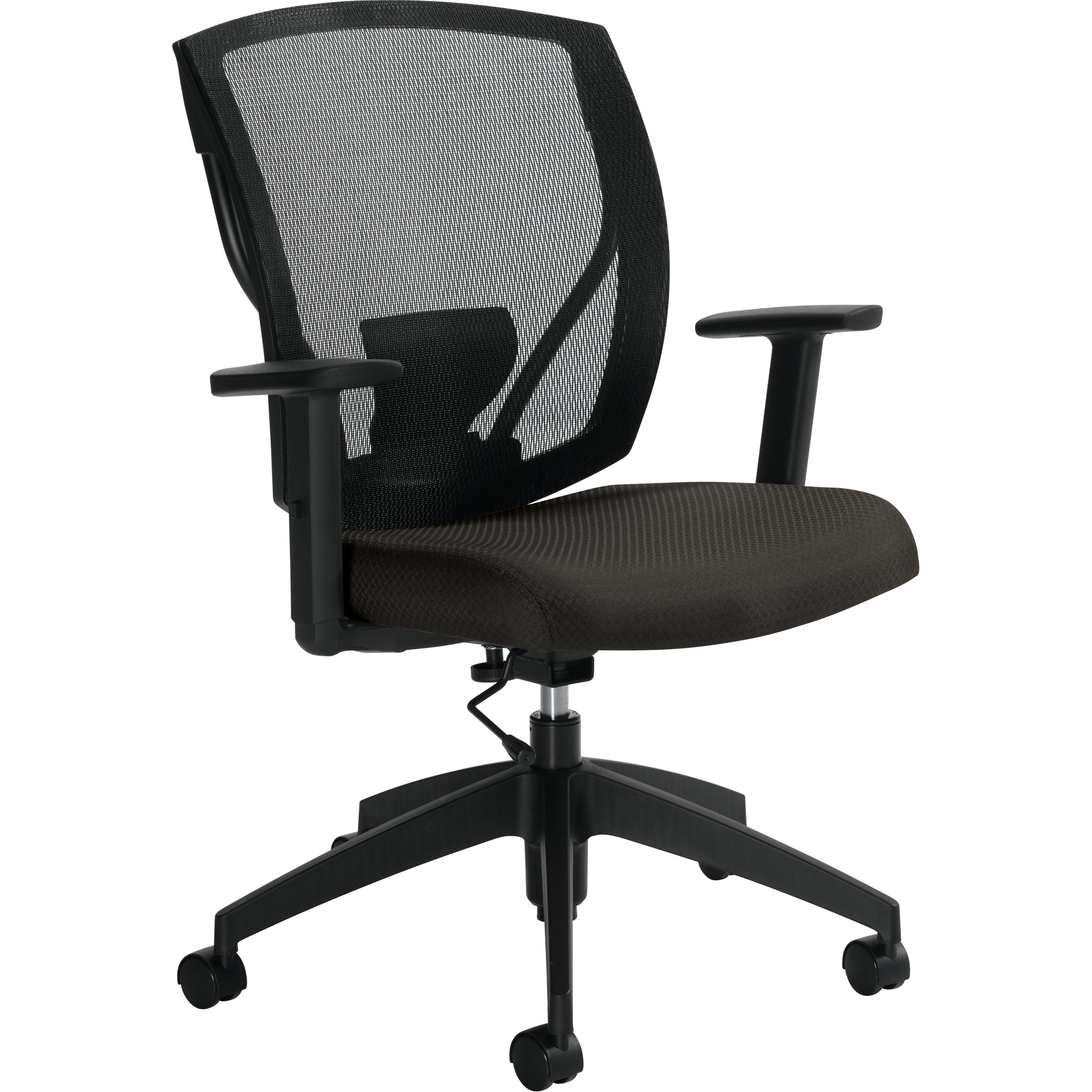 Chaises de travail, Tissu, Charbon, Capacité 300 lb