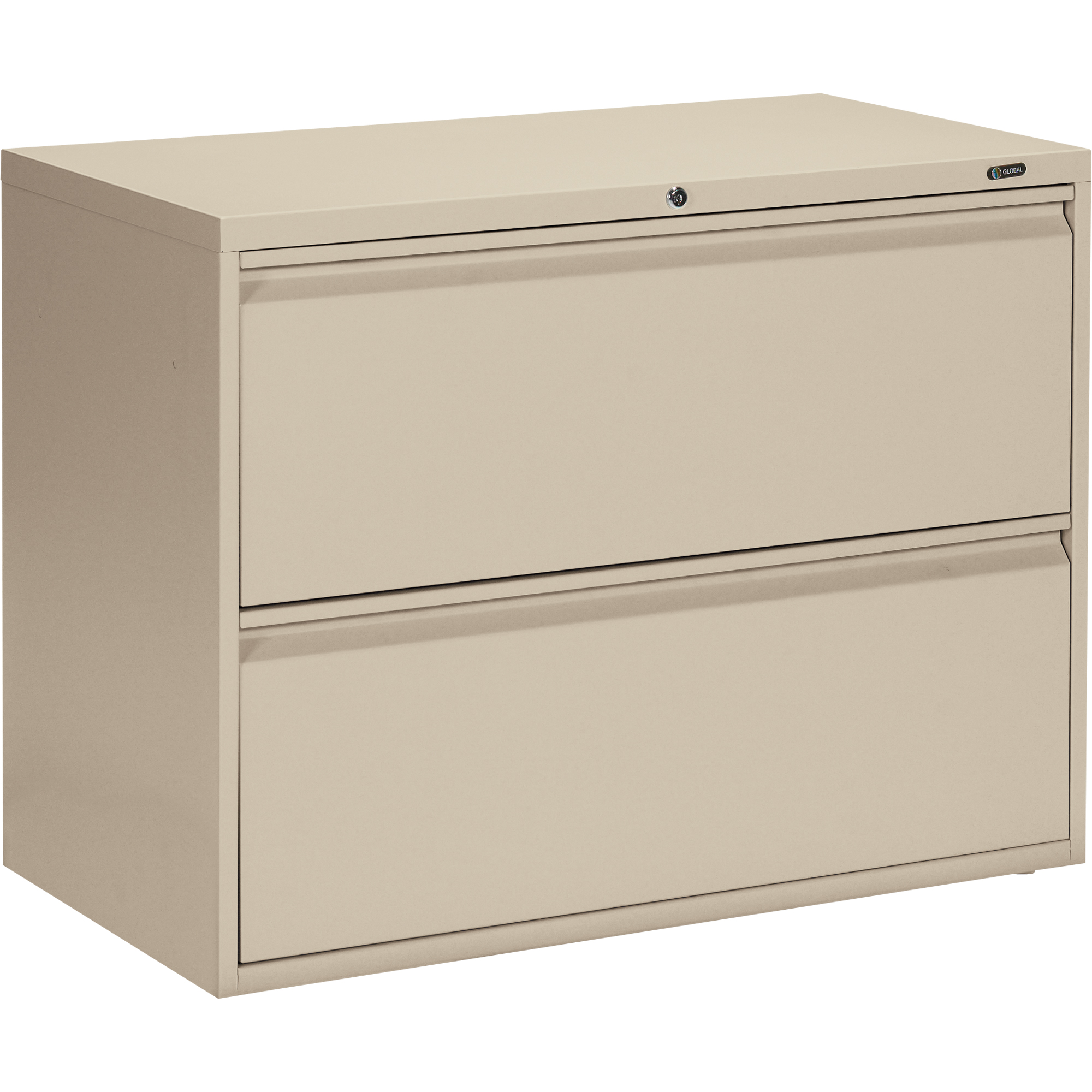 Classeur latéral, Acier, 2 tiroirs, 36" la x 19-1/4" p x 27-31/100" h, Beige