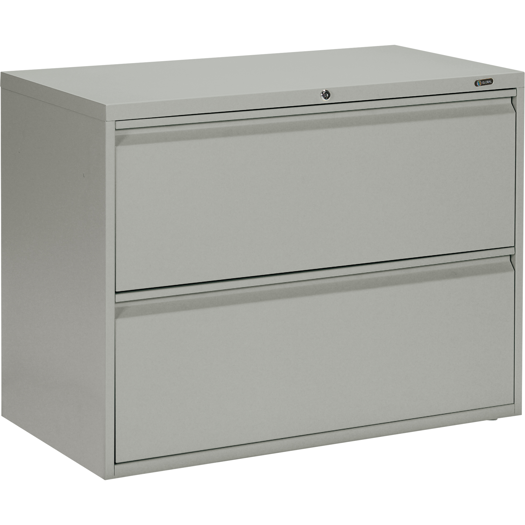 Classeur latéral, Acier, 2 tiroirs, 36" la x 19-1/4" p x 27-31/100" h, Gris