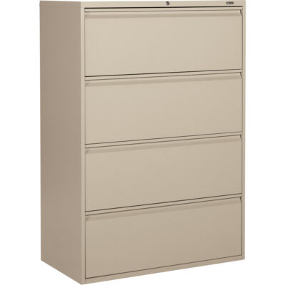 Classeur latéral, Acier, 4 tiroirs, 36" la x 19-1/4" p x 52-6/100" h, Beige