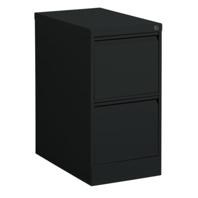 Classeur vertical, Acier, 2 tiroirs, 15-1/7" la x 25" p x 29" h, Noir