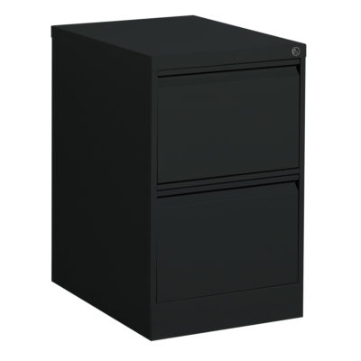 Classeur vertical, Acier, 2 tiroirs, 18-1/7" la x 25" p x 29" h, Noir