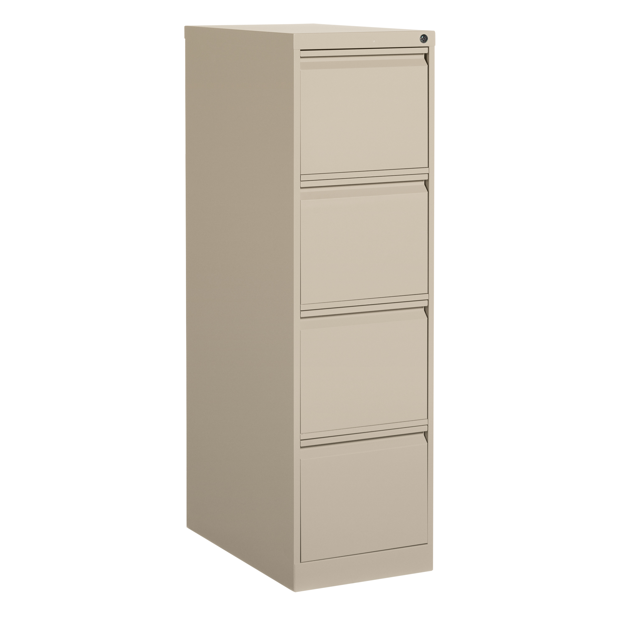 Classeur vertical, Acier, 4 tiroirs, 15-1/7" la x 25" p x 52" h, Beige
