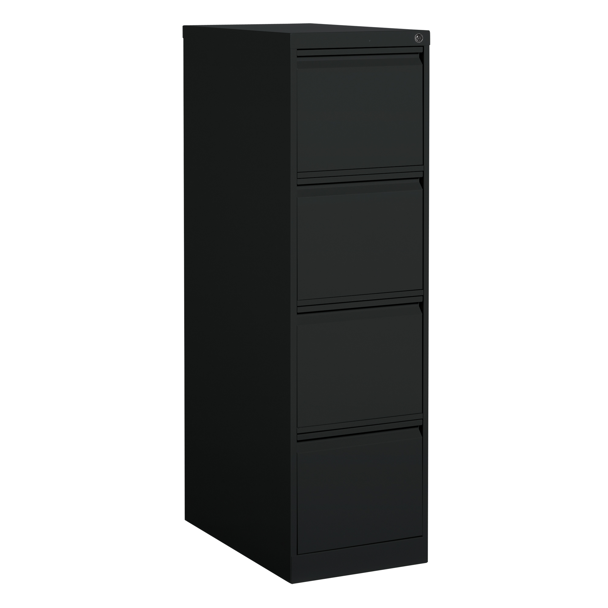 Classeur vertical, Acier, 4 tiroirs, 15-1/7" la x 25" p x 52" h, Noir