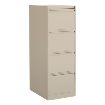 Classeur vertical, Acier, 4 tiroirs, 18-1/7" la x 25" p x 52" h, Beige