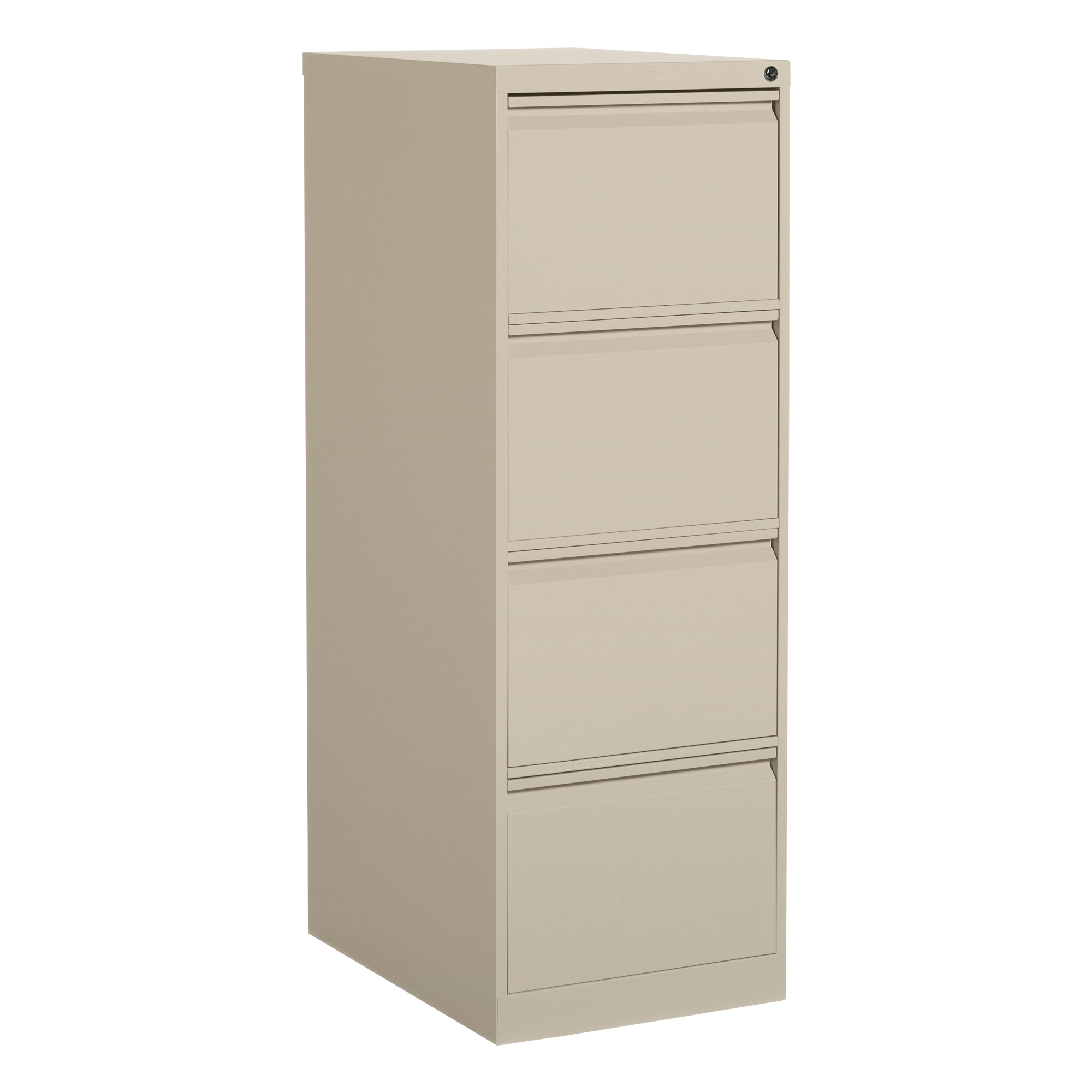 Classeur vertical, Acier, 4 tiroirs, 18-1/7" la x 25" p x 52" h, Beige