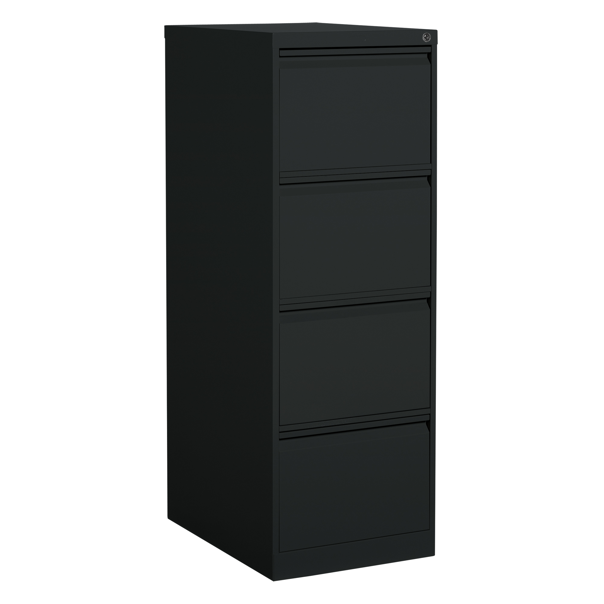 Classeur vertical, Acier, 4 tiroirs, 18-1/7" la x 25" p x 52" h, Noir