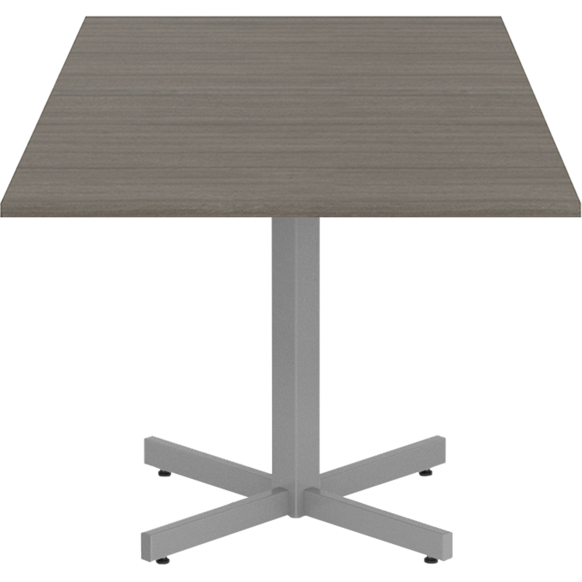 Table carrée à hauteur réglable Newland, 36" lo x 36" la x 29" h, Dessus de 1", Stratifié, Brun