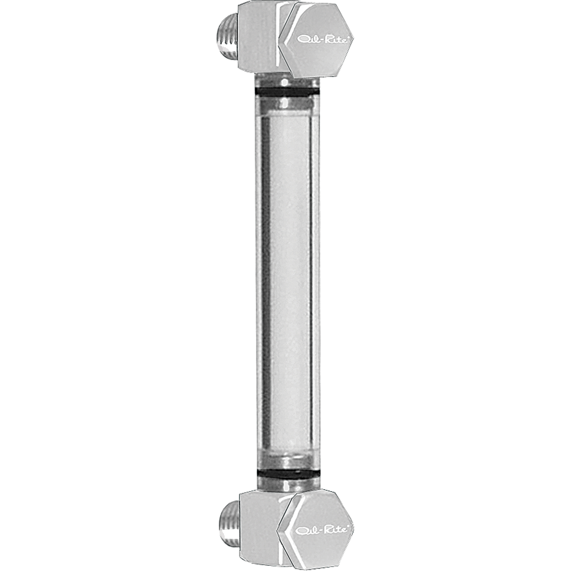 Indicateur de niveau à liquide en Rond Nylon, Fileté, 10" lo, 205°F (96,11° C)