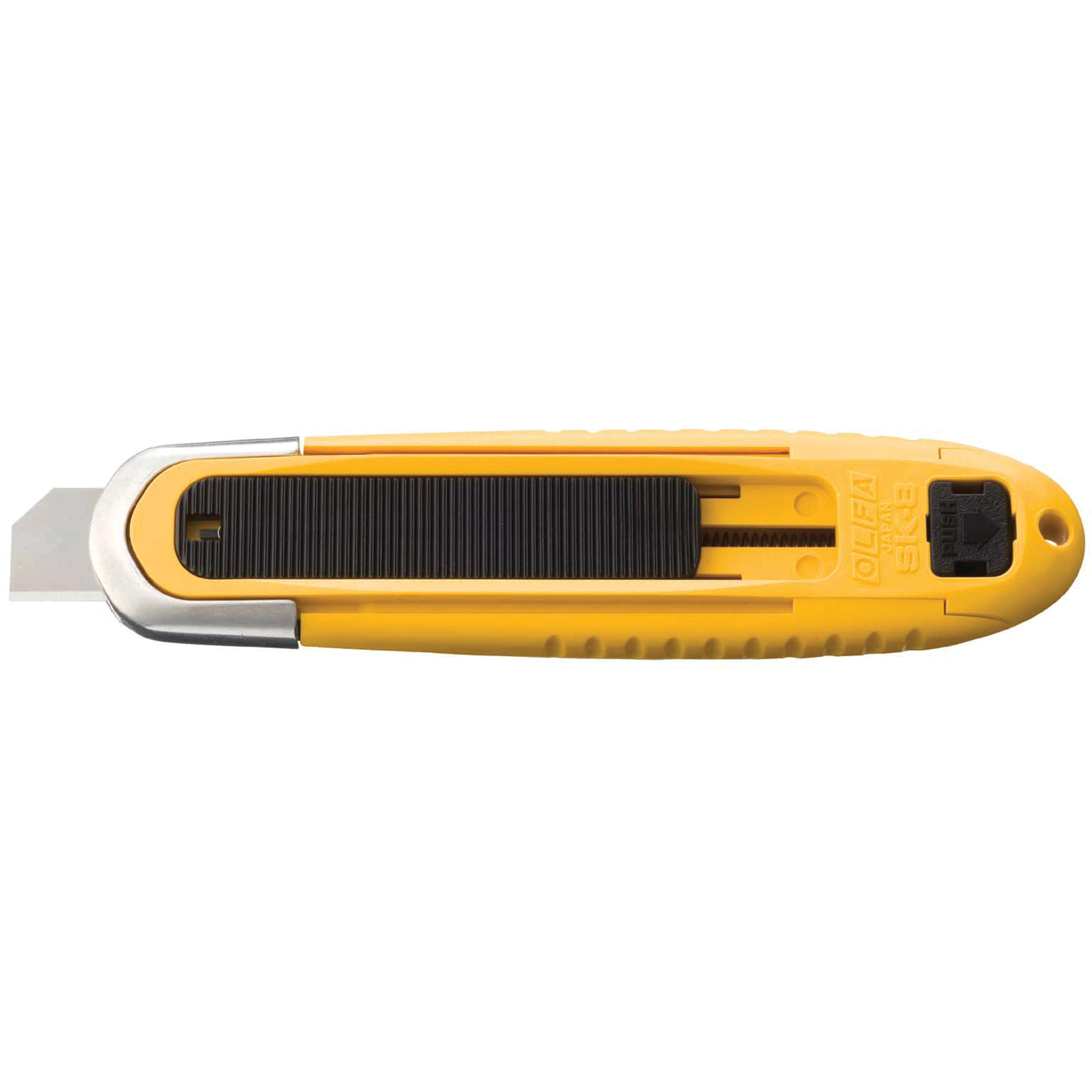 Couteau de sécurité autorétractable automatique, 15 mm, Acier au carbone, Prise en Plastique