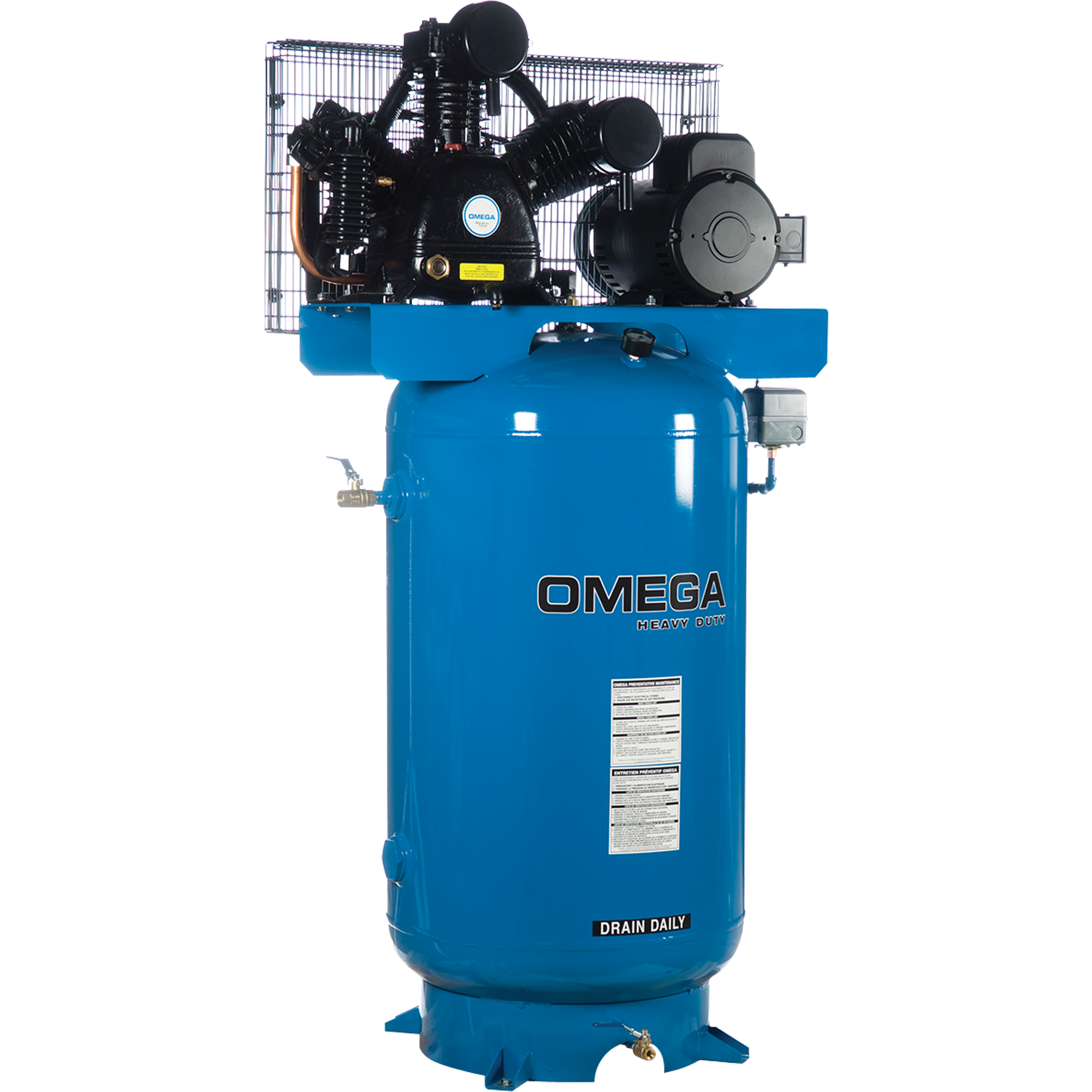 Compresseurs d'air série industrielle - Compresseurs horizontaux - Deux Étages, 66,6 gal. (80 gal. US)