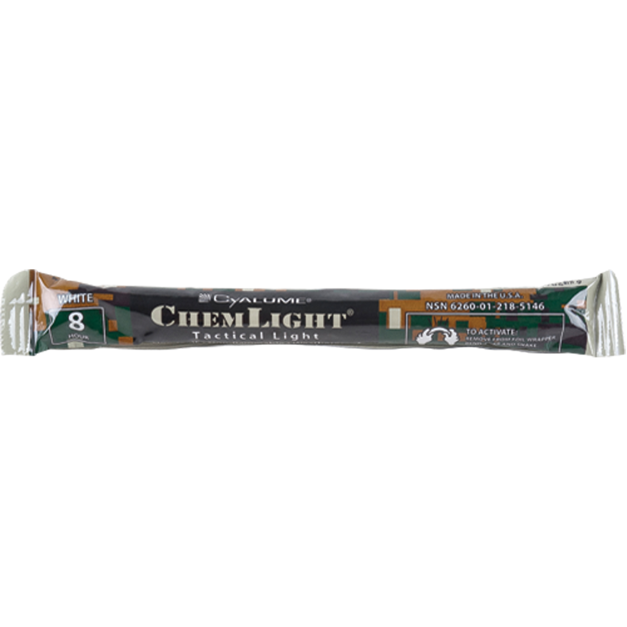 Bâtons de sécurité luminescents CyalumeMD 6", Blanc, Durée 8 h
