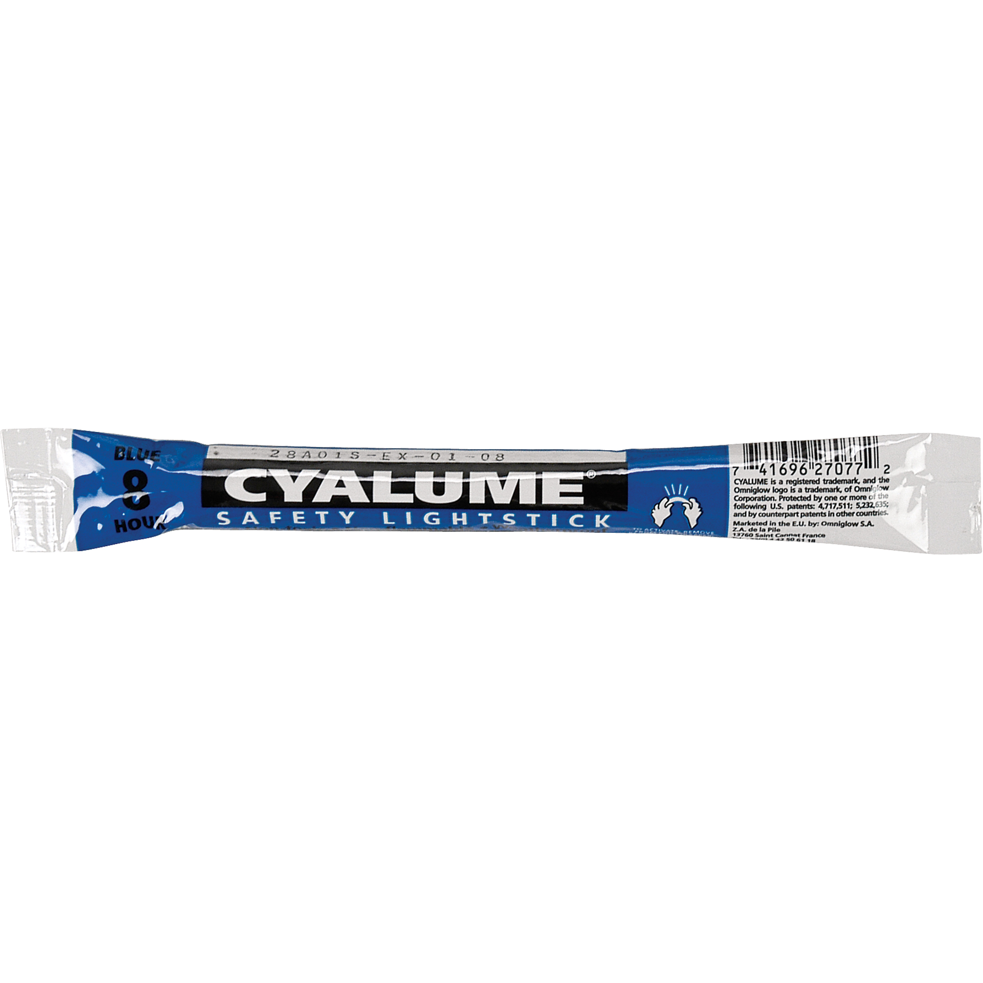 Bâtons de sécurité luminescents CyalumeMD 6", Bleu, Durée 8 h