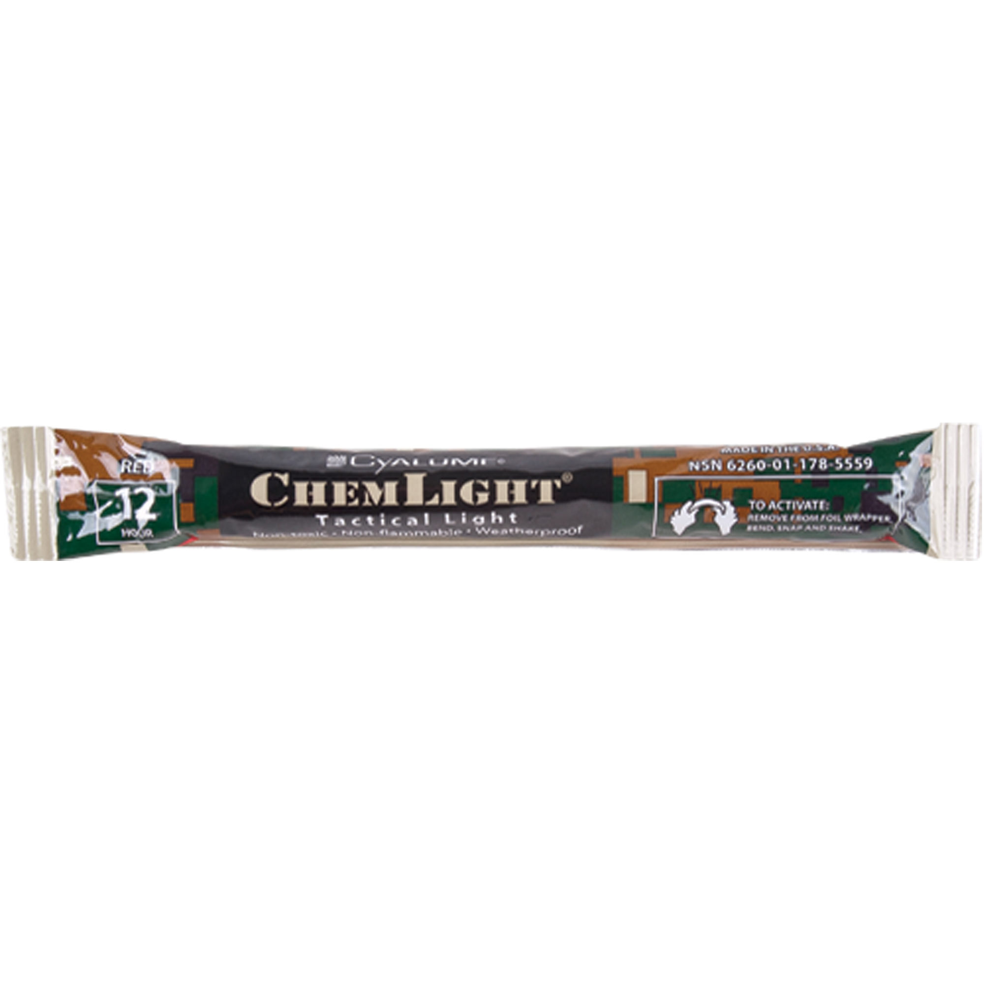 Bâtons de sécurité luminescents CyalumeMD 6", Rouge, Durée 12 h