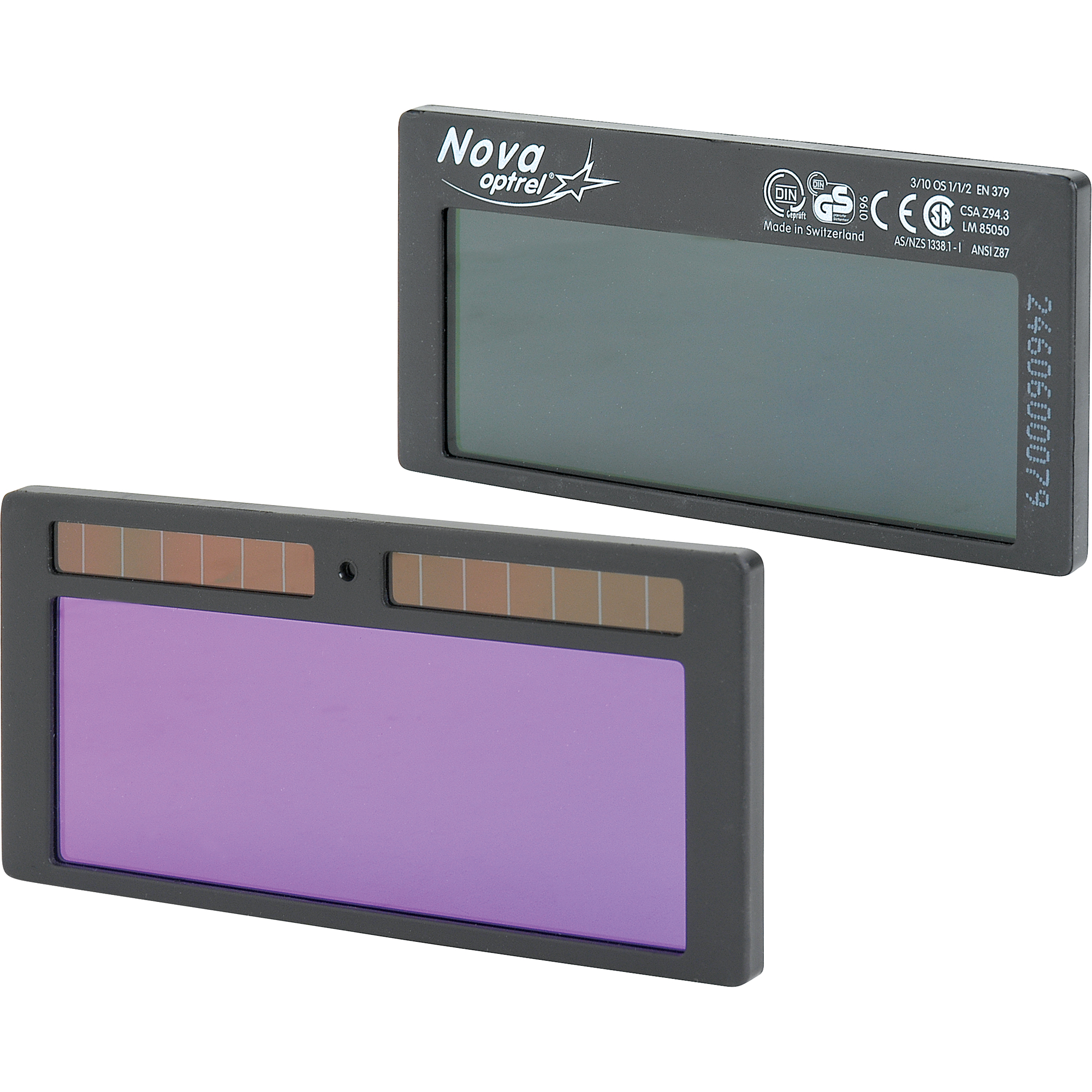 Filtres autoassombrissants Nova, 2" la x 4-1/4" h Champ de vision, Pour utilisation avec nova