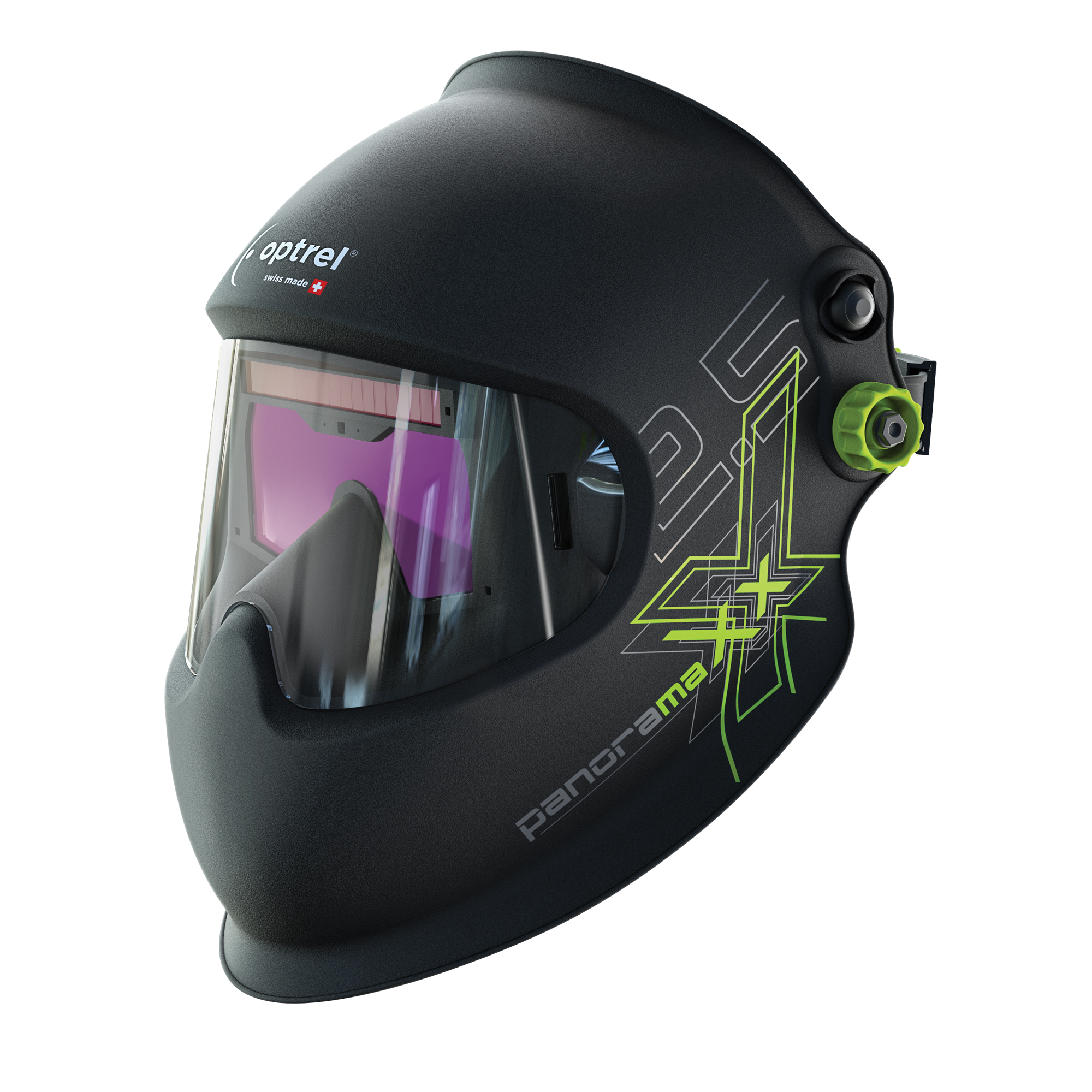 Masque de soudage Panoramaxx, 6,3" lo x 2,3" la Champ de vision, Teinte 2,5/5 - 12, Noir