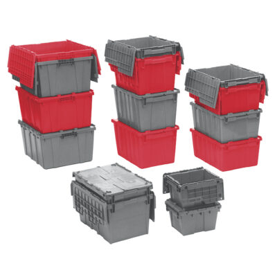 Contenants de distribution FlipakMD en plastique polyéthylène (PE), 23,5" x 15,7" x 13", Gris