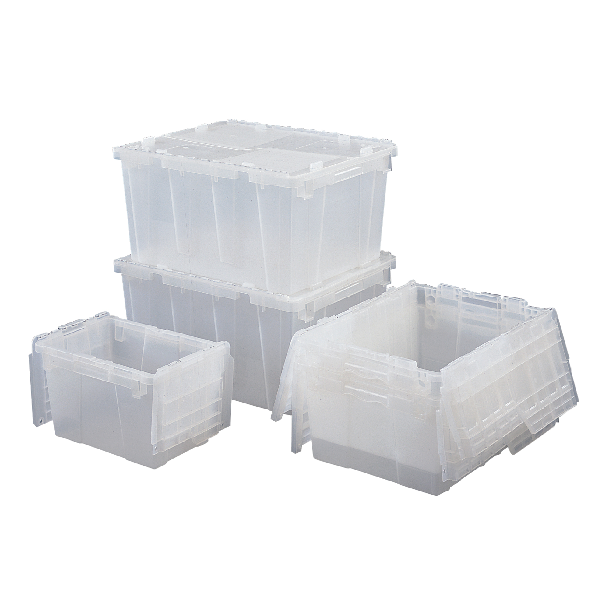 Contenants de distribution FlipakMD en plastique polypropylène (PP), 11,8" x 9,8" x 7,7", Transparent – Image 2