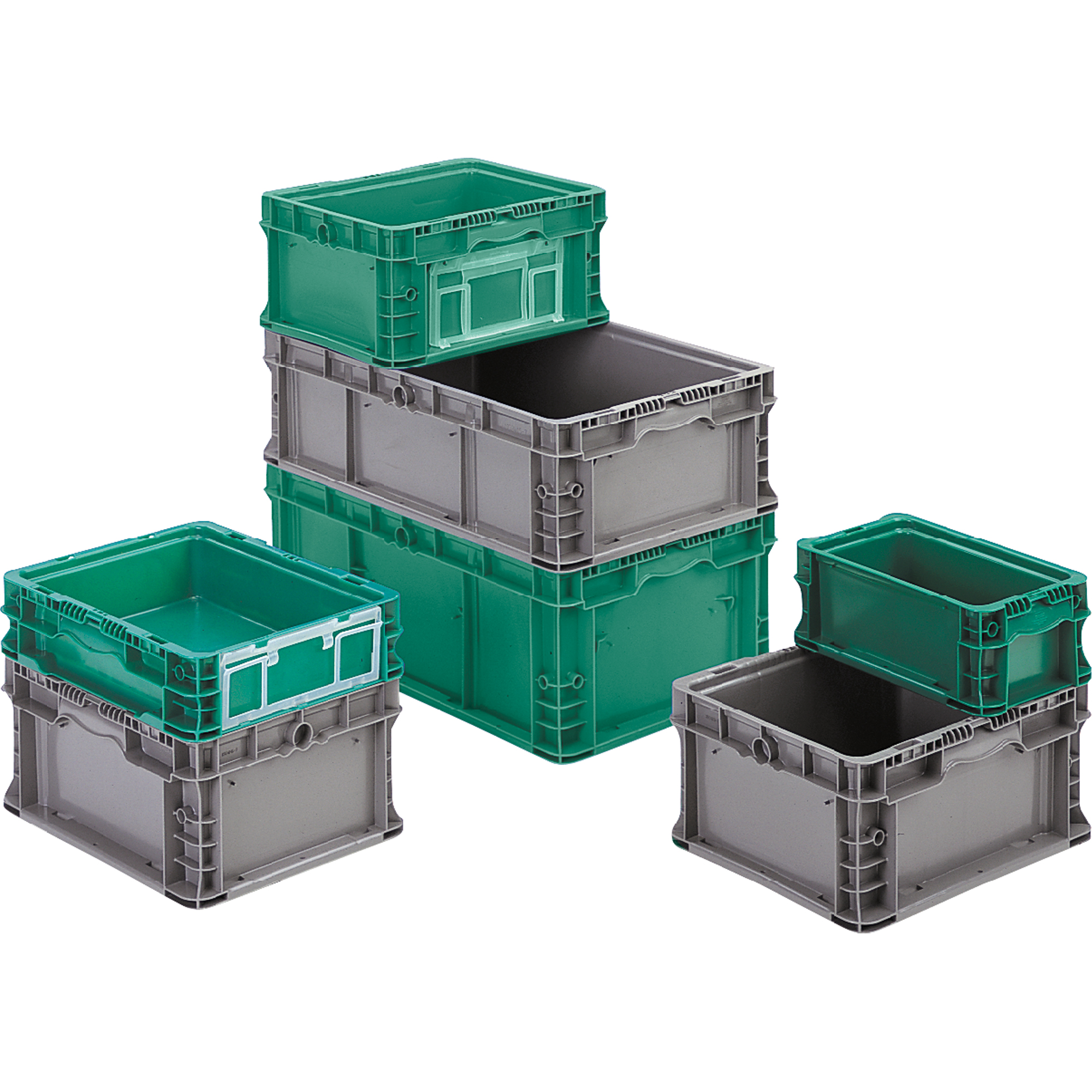 Système de contenants d'expédition 4845 de StakPak Plus, 7-2/5" la x 12" p x 5" h, Vert moyen