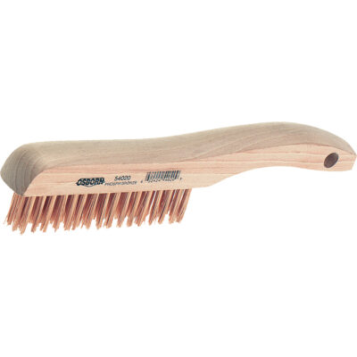 Brosse à manche en patin, Acier, 4" X 16" rangs de fils, Longueur 10"