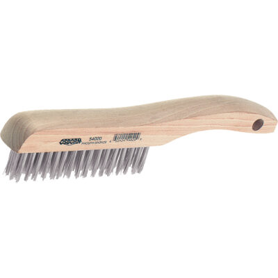 Brosse à manche en patin, Acier inoxydable, 4" X 16" rangs de fils, Longueur 10"