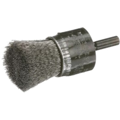 Brosse montée à fils ondulés, 1", Fils 0,006"