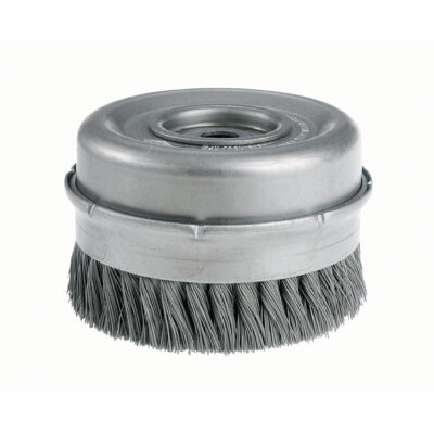 Brosses-boisseau à fils noués avec bride - Robustes, 4" dia. x 5/8"-11 arbre