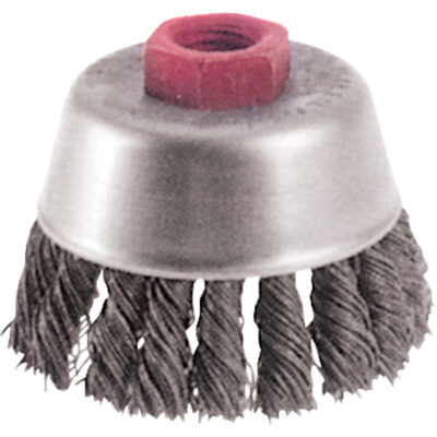 Brosses-boisseau à fils noués - Petites rectifieuses à grande vitesse, 2-3/4" dia. x 1/2"-13 arbre