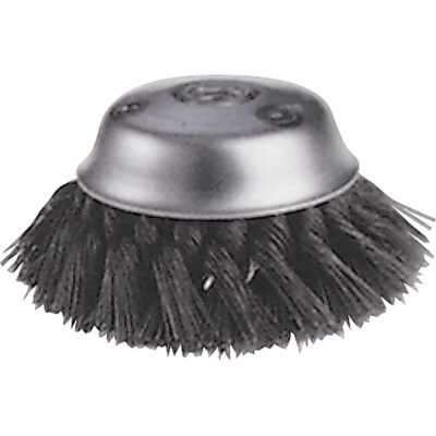 Brosses-boisseau à fils noués - Rangées décalées, 5-3/4" dia. x 5/8"-11 arbre