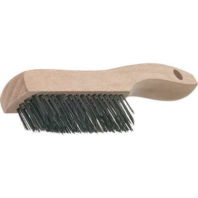 Brosses de grattage à manche à patin, garnissage en V, Acier inoxydable, 4 x 16 rangs de fils, Longueur 19-3/4"