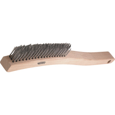 Brosses de grattage à manche long, garnissage en V, Acier inoxydable, 3 x 19 rangs de fils, Longueur 13-3/4"