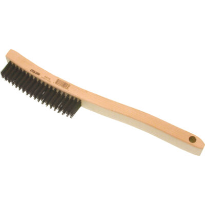 Brosses de grattage a/manche recourbé, Acier, 4 x 19 rangs de fils, Longueur 13-11/16"
