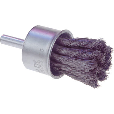 Brosses montées à fils noués, 1/2" dia., dia. Des fils 0,0104", Tige 1/4"