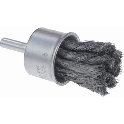 Brosses montées à fils noués, 1" dia., dia. Des fils 0,006", Tige 1/4"