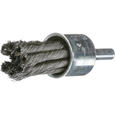 Brosses montées à fils noués, 1" dia., dia. Des fils 0,02", Tige 1/4"