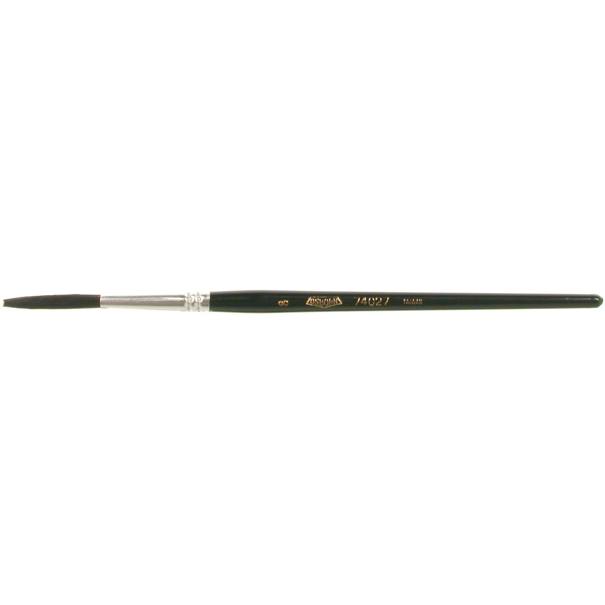 Pinceau à lettre de forme ronde pour le marquage, Largeur de la brosse de 3/16", Soie de chameau, Manche à Bois