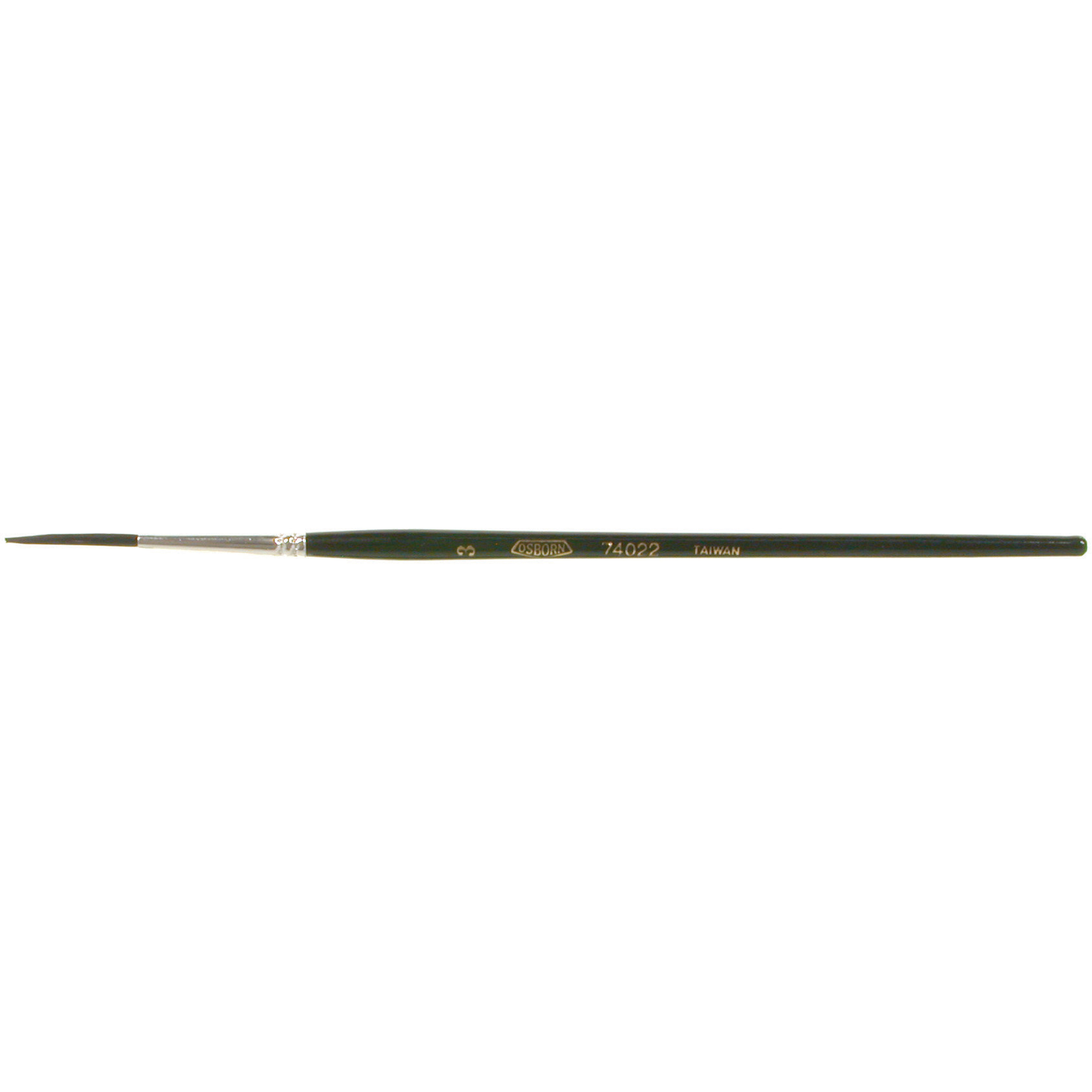 Pinceau à lettre de forme ronde pour le marquage, Largeur de la brosse de 3/32", Soie de chameau, Manche à Bois
