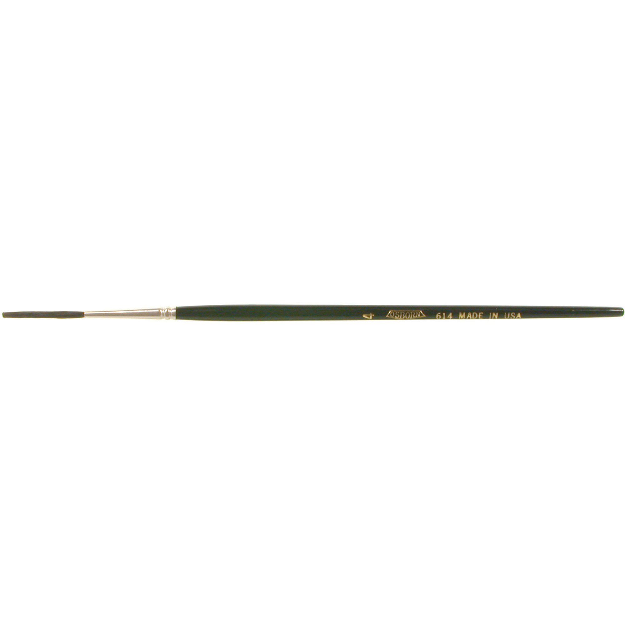 Pinceau à lettre de forme ronde pour le marquage, Largeur de la brosse de 7/64", Soie de chameau, Manche à Bois