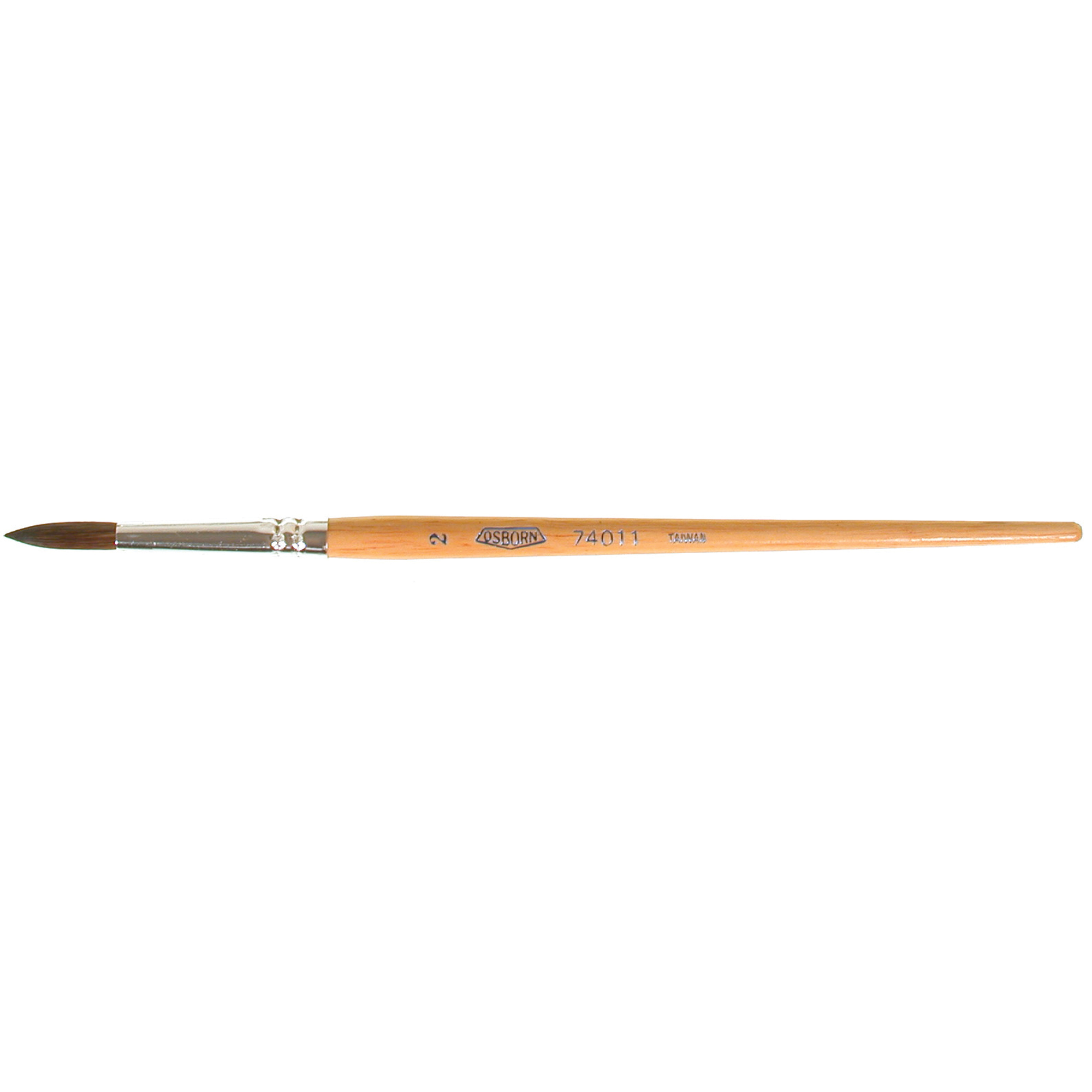 Pinceau à lettre de forme ronde pour le vernissage, Largeur de la brosse de 13/64", Soie de chameau, Manche à Bois