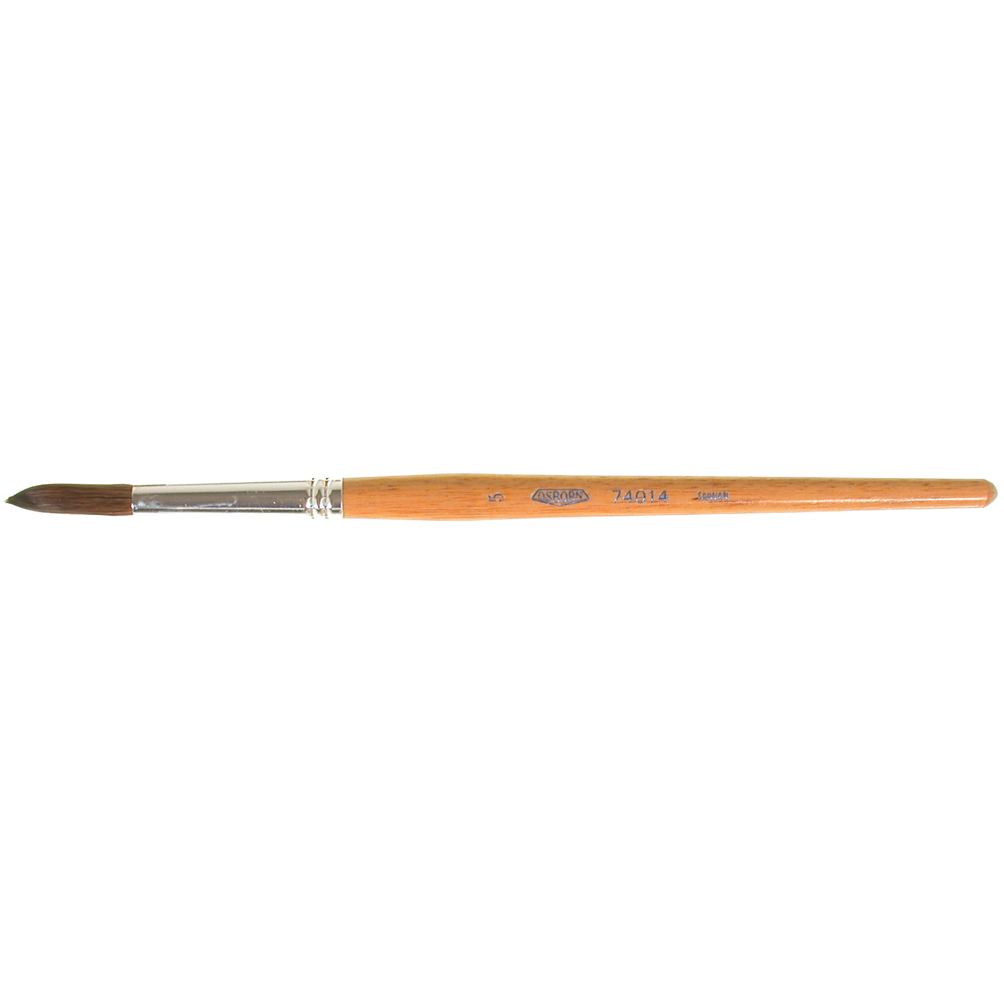 Pinceau à lettre de forme ronde pour le vernissage, Largeur de la brosse de 5/16", Soie de chameau, Manche à Bois