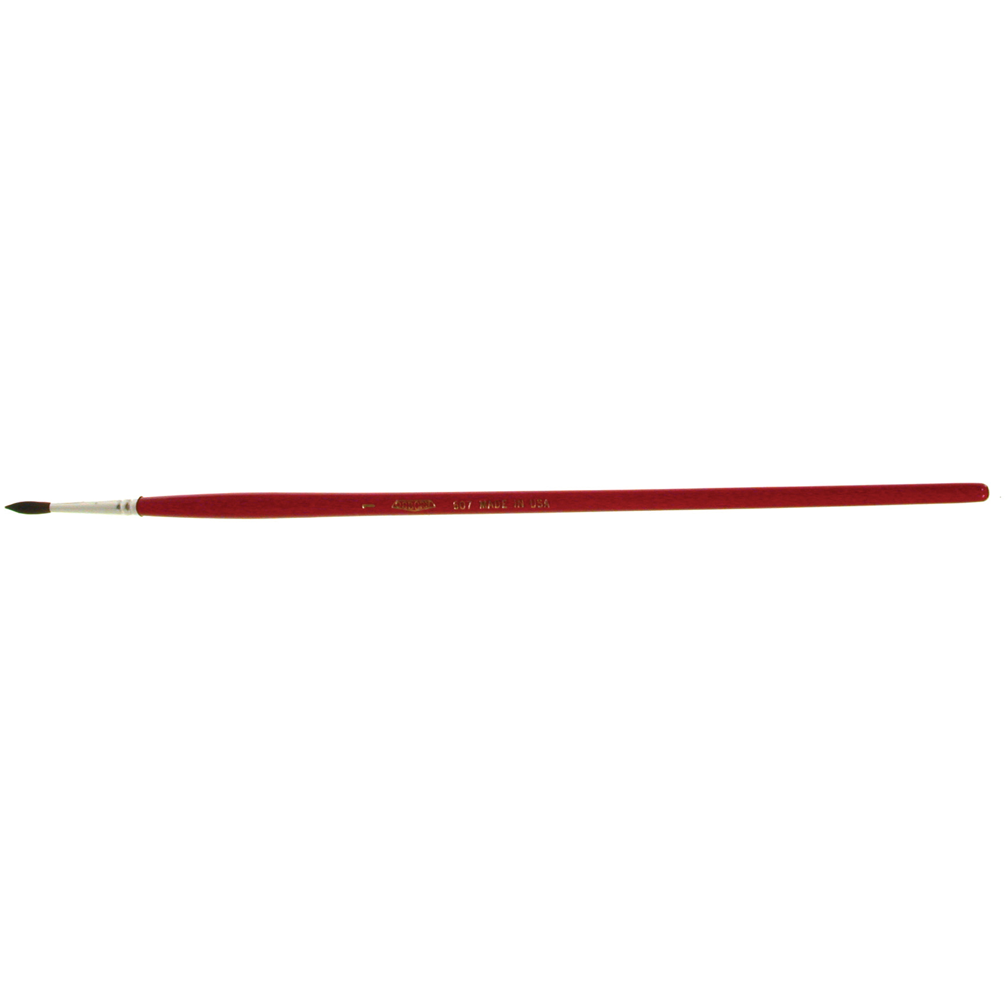 Pinceau de forme ronde pour marquage, Largeur de la brosse de 9/64", Soie de chameau, Manche à Bois