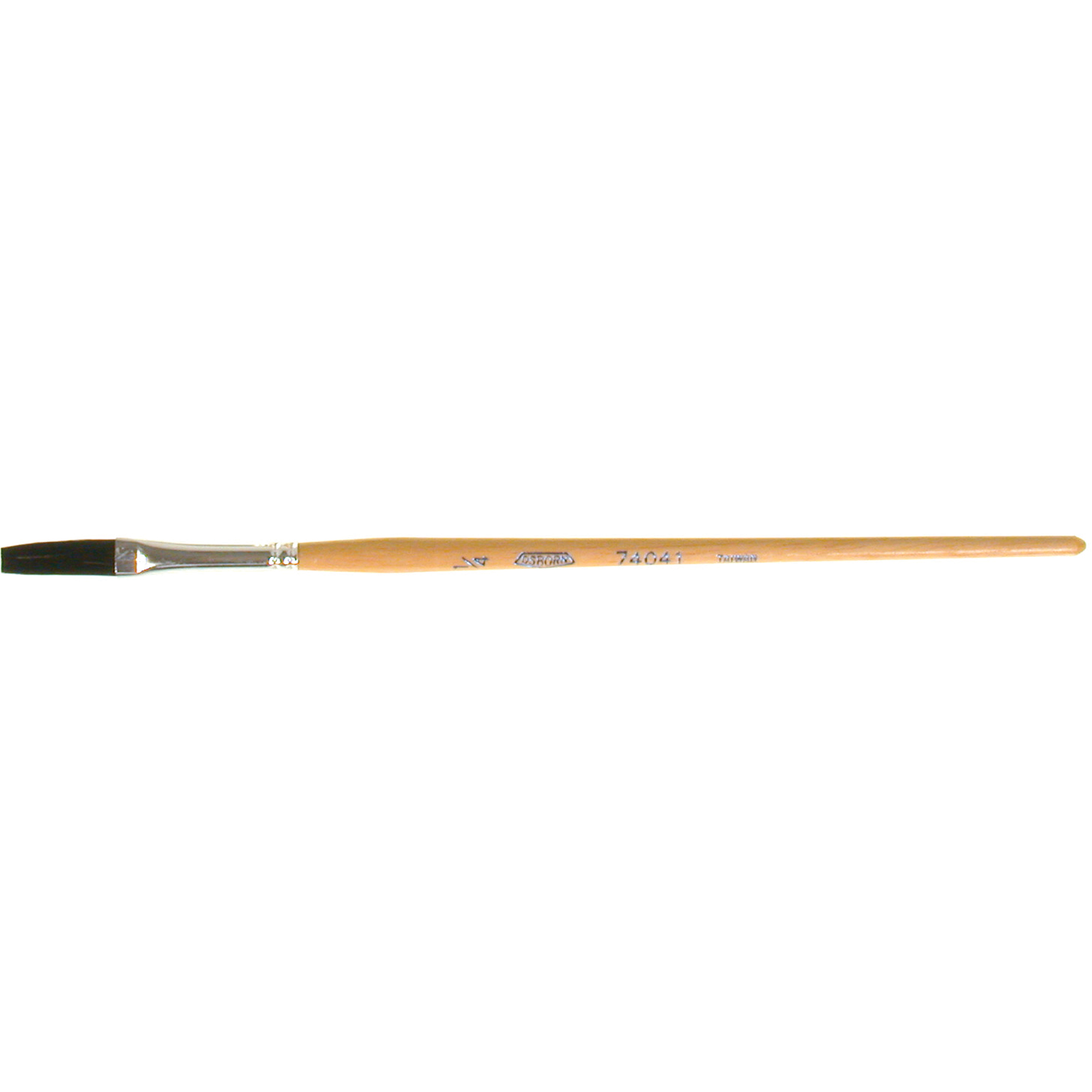 Pinceau une passe, Largeur de la brosse de 1/4", Soie de bœuf, Manche à Bois
