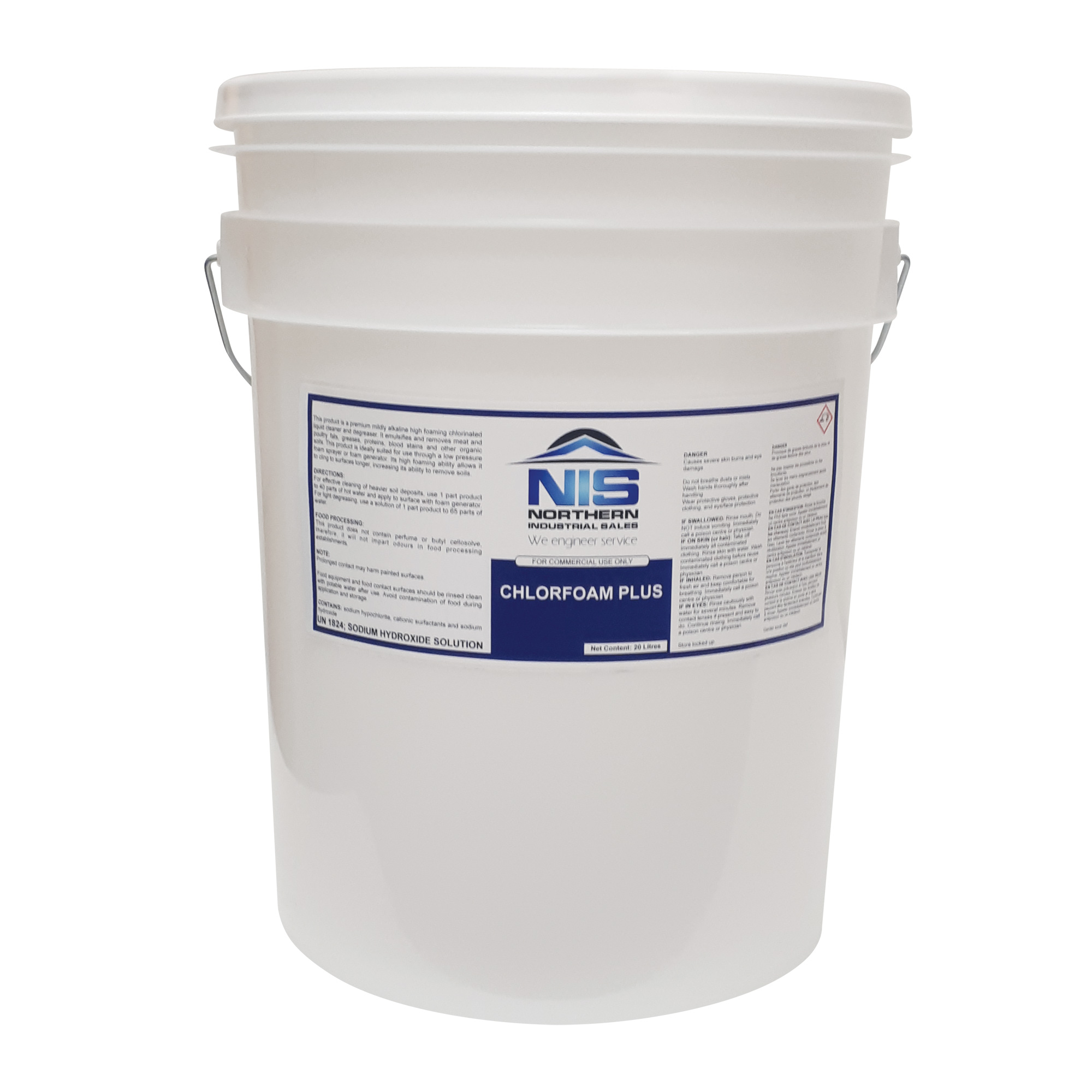 Nettoyant et dégraissant Chlorfoam Plus, 20 L, Seau
