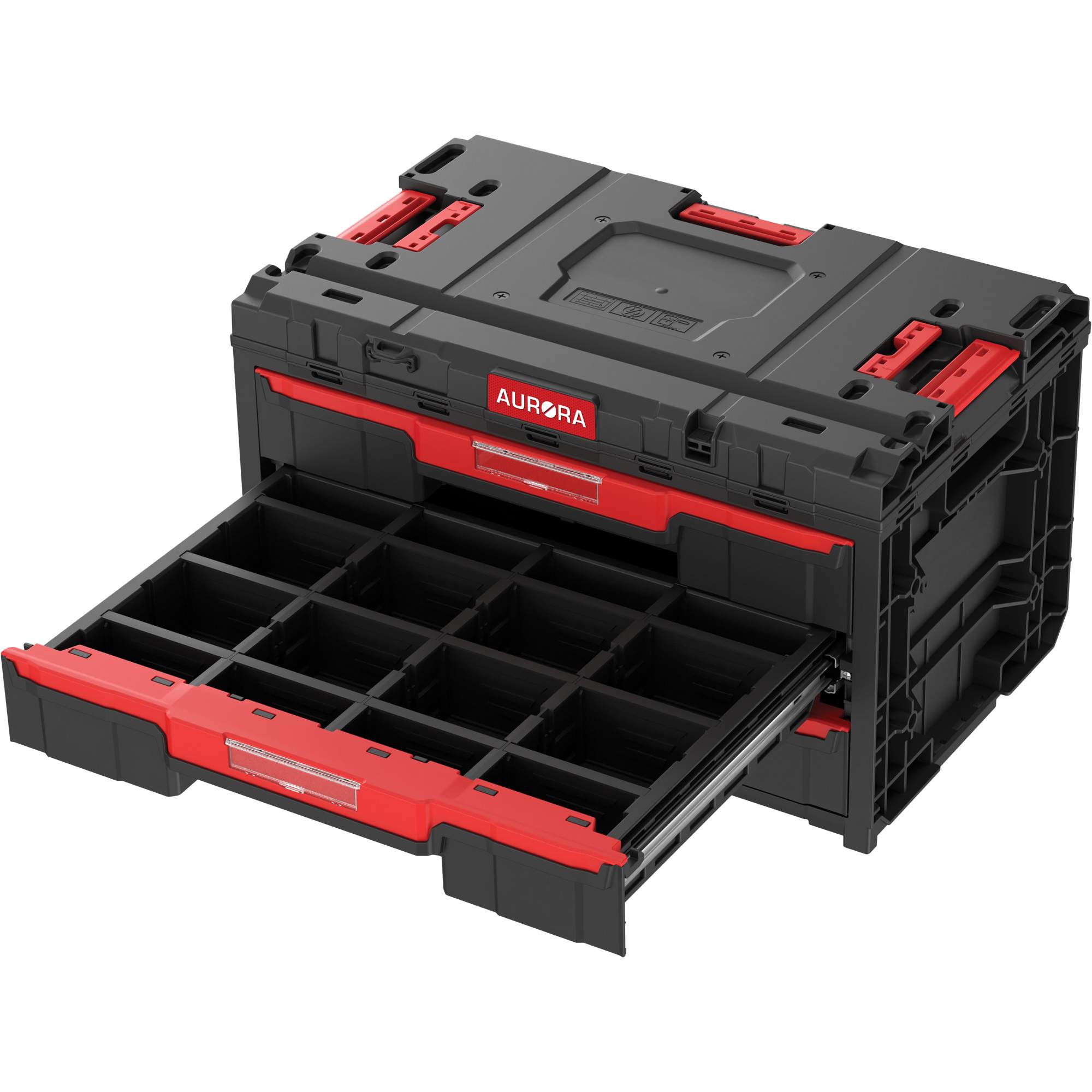 Boîte à outils à 3 tiroirs ArxMD, 23-1/10" x 15" x 13-2/5', Noir – Image 3