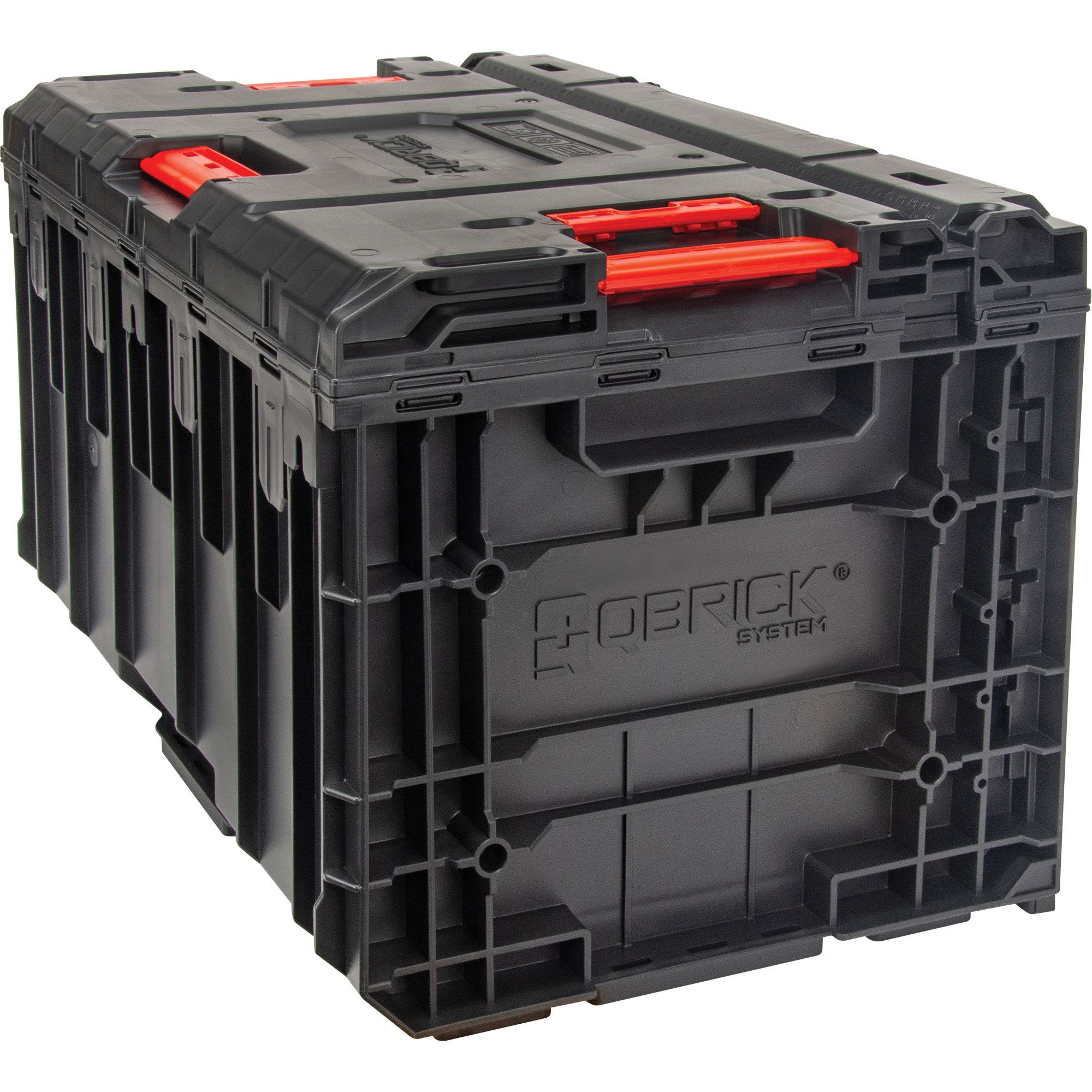 Boîte à outils ArxMD avec un tiroir, 11-1/5'' la x 18-3/10" p x 9-1/10" h, Noir/Rouge – Image 5