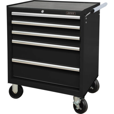 Chariot à outils industriel, 5 tiroirs, 27" la x 18-3/4" p x 31-1/2" h, Noir