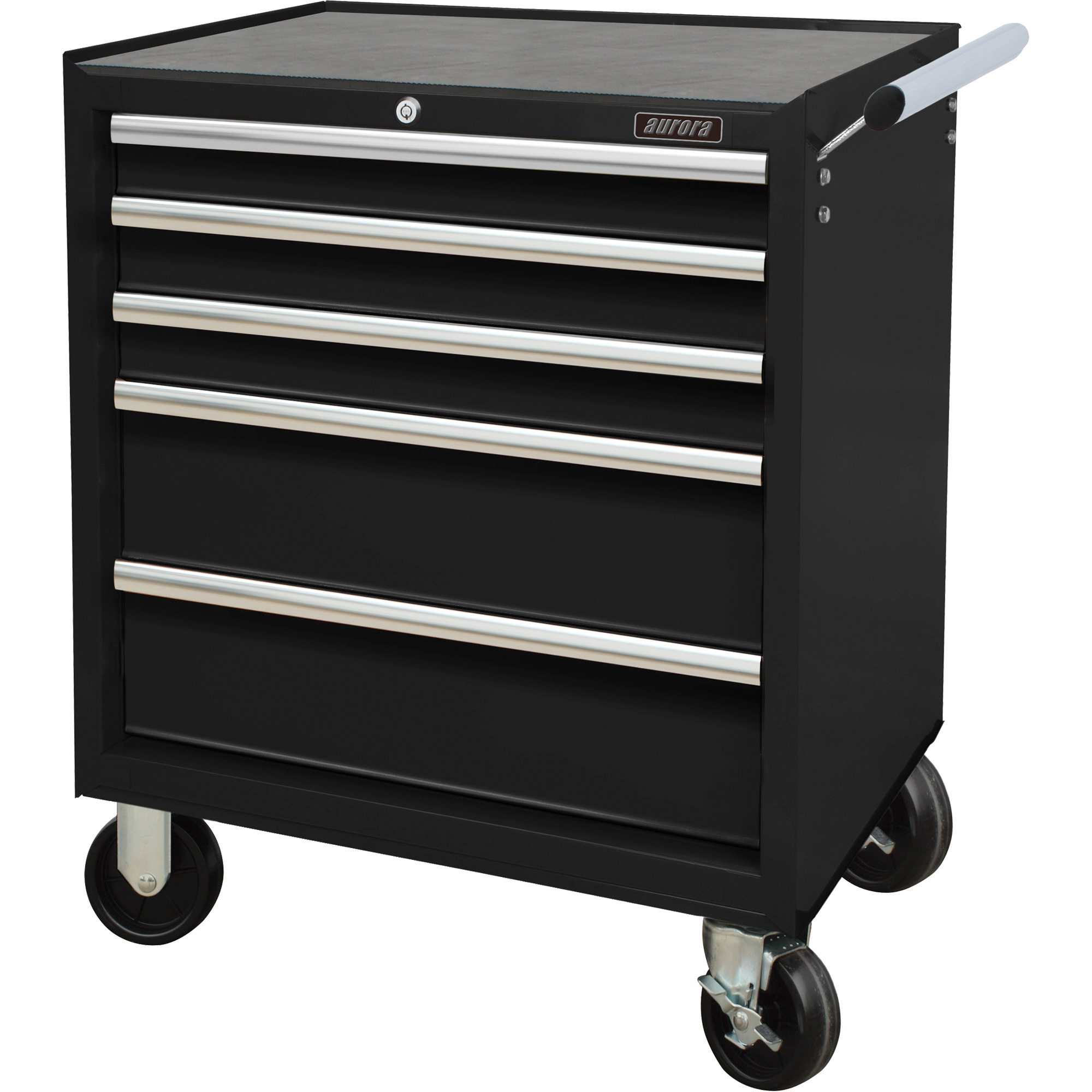 Chariot à outils industriel, 5 tiroirs, 27" la x 18-3/4" p x 31-1/2" h, Noir