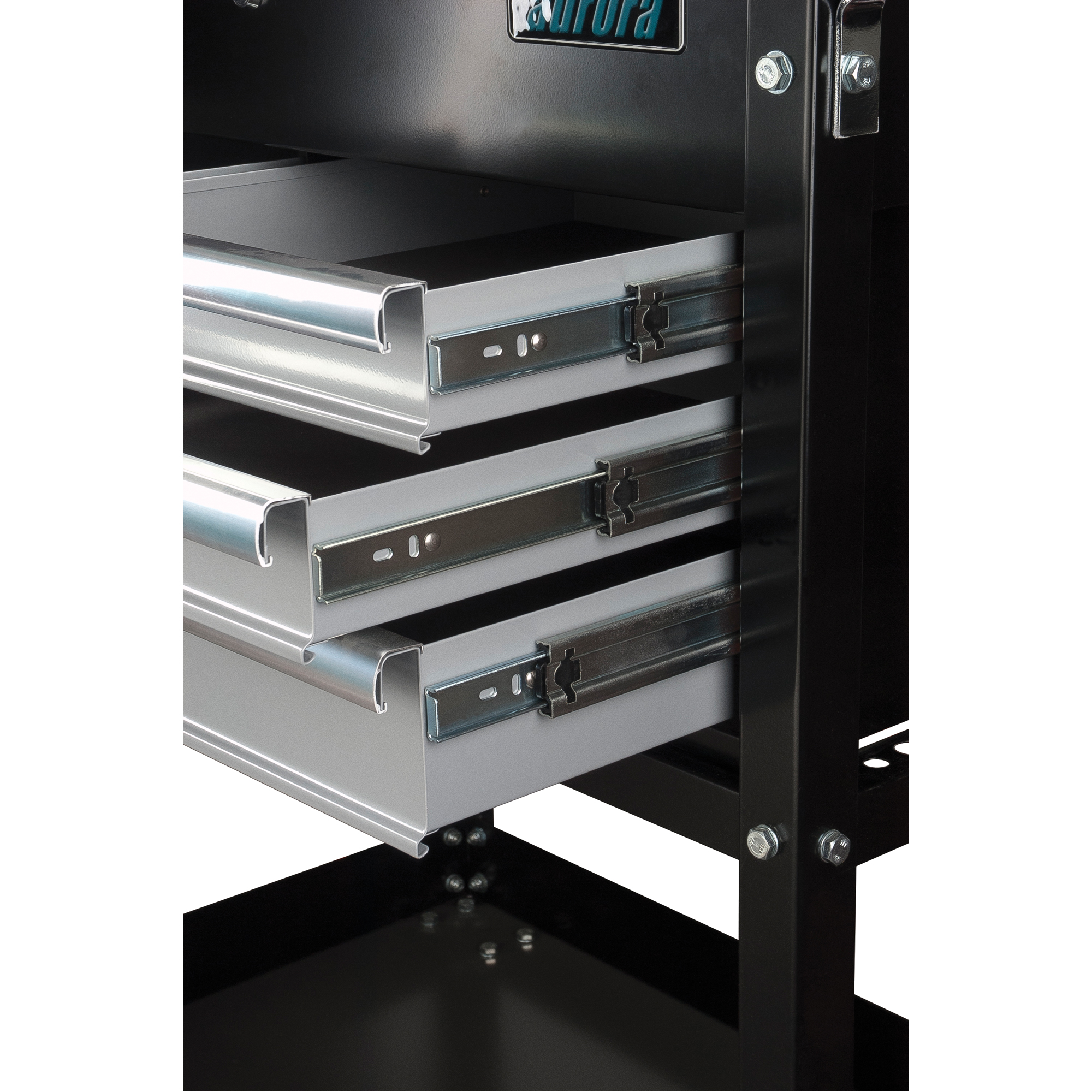 Chariot utilitaire, 4 tiroirs, 18" lo x 33" la x 39" h, Noir – Image 5