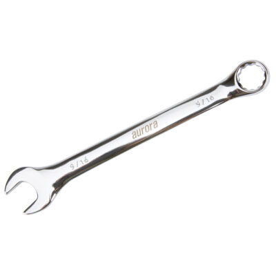 Clé mixte, 12 pans, 9/16", Fini Chrome