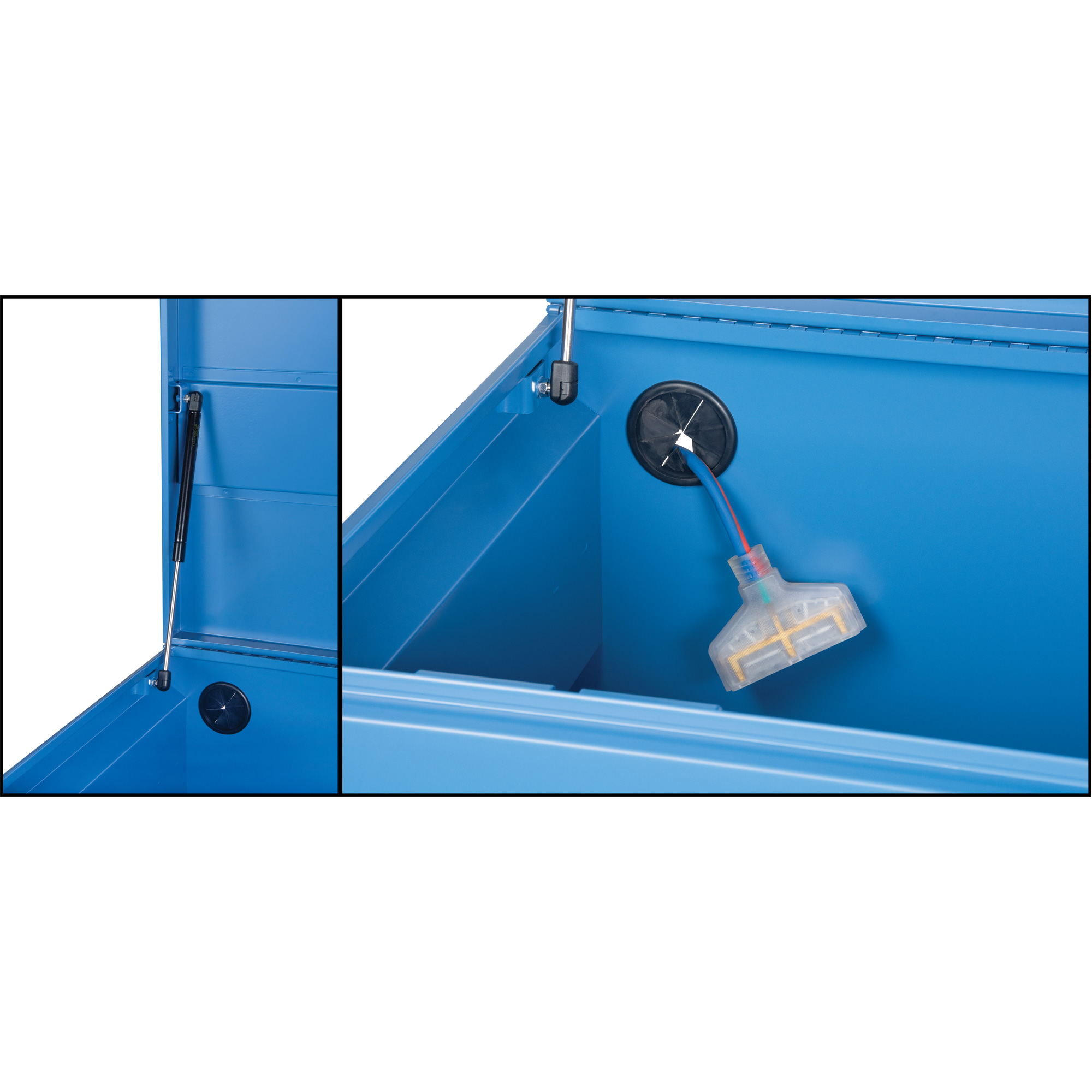 Coffre à outils de chantier, 48" x 24" x 27-3/5", Acier, Bleu – Image 6
